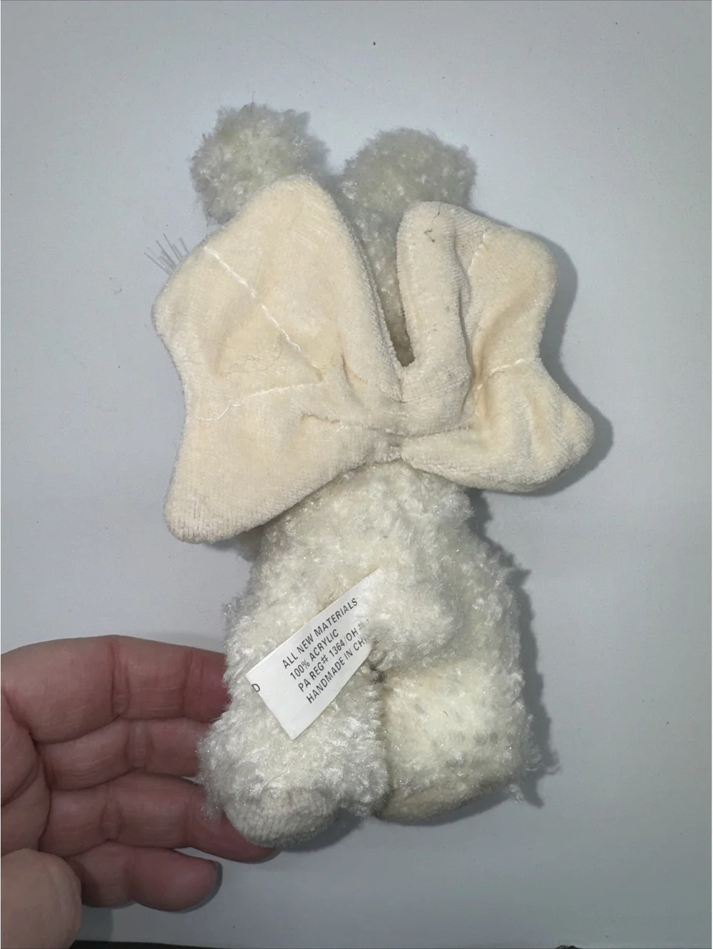 BOYDS BEARS PLUSH ORNAMENT ANGEL BUNNY CELESTE 1994 JOINTED EASTER
